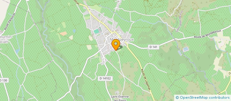 localisation de l'entreprise LES LUCIOLES  MONTPEYROUX