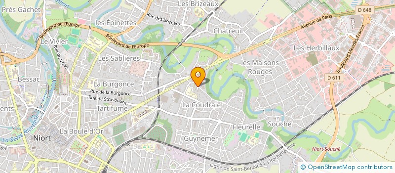 localisation de l'entreprise LES LUCIOLES  NIORT