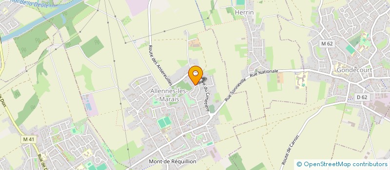 localisation de l'entreprise LES LUCIOLES CYCLO GONDECOURT  ALLENNES-LES-MARAIS