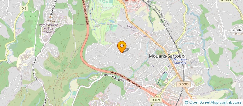 localisation de l'entreprise LES LUCIOLES MT  MOUANS-SARTOUX