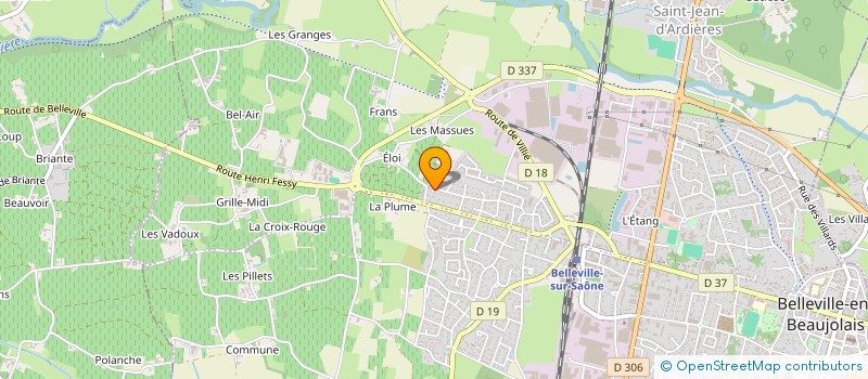 localisation de l'entreprise LES LUCIOLES ROUGES  BELLEVILLE-EN-BEAUJOLAIS