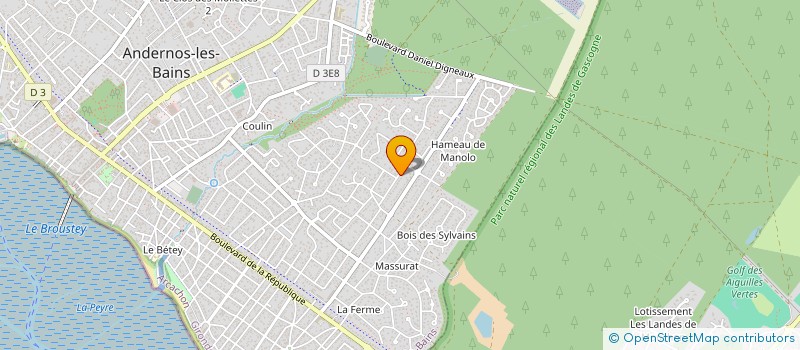 localisation de l'entreprise LES LUDES  ANDERNOS-LES-BAINS