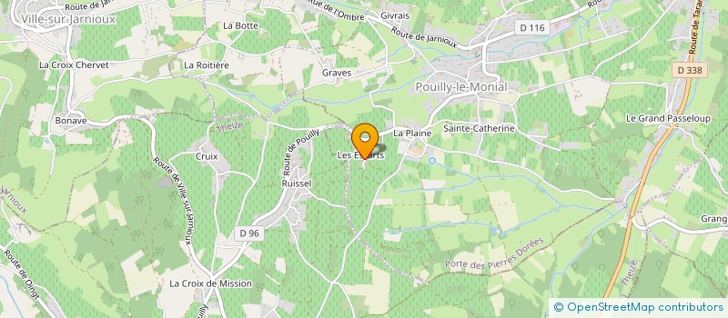 localisation de l'entreprise LES LUEURS DE CASSIOPEE à PORTE-DES-PIERRES-DOREES