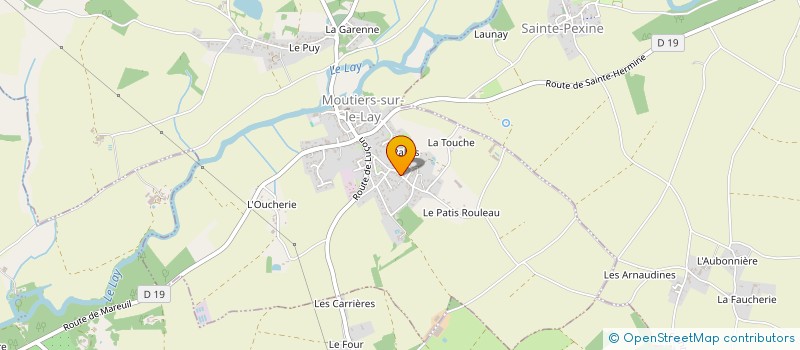 localisation de l'entreprise LES LULUTINS  MOUTIERS-SUR-LE-LAY