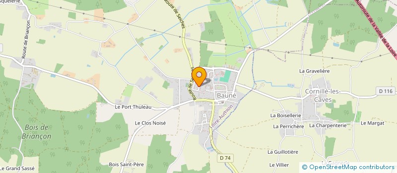 localisation de l'entreprise LES LUMIERES DE BAUNE  LOIRE-AUTHION