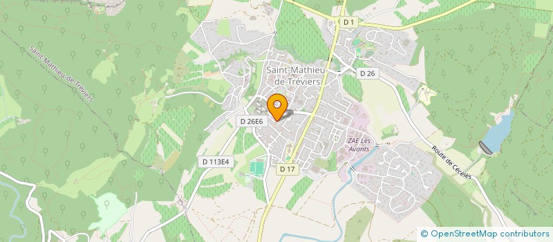 localisation de l'entreprise LES LUMINEUSES  SAINT-MATHIEU-DE-TREVIERS