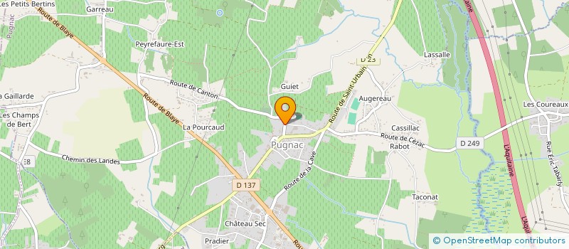 localisation de l'entreprise LES LUNETTES D'AZALIE  PUGNAC