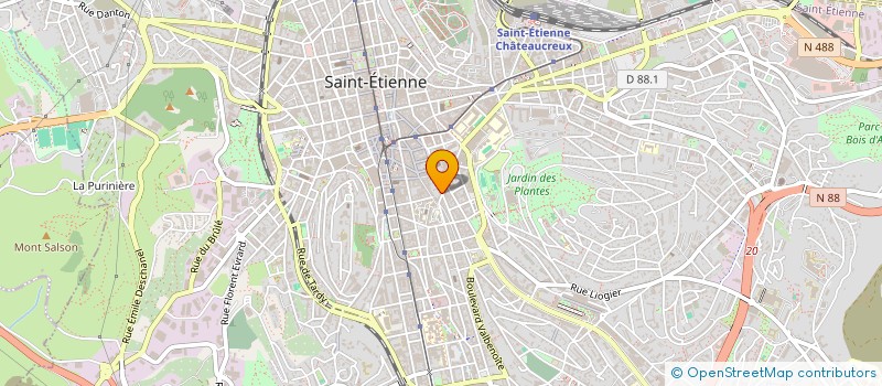 localisation de l'entreprise LES LUNETTES D'ORLANE & ZOE  SAINT-ETIENNE