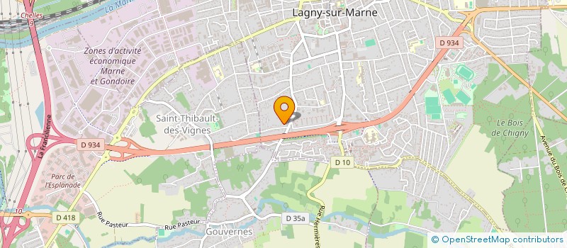 localisation de l'entreprise LES LUTECIENNES & LUTECIENS  LAGNY-SUR-MARNE