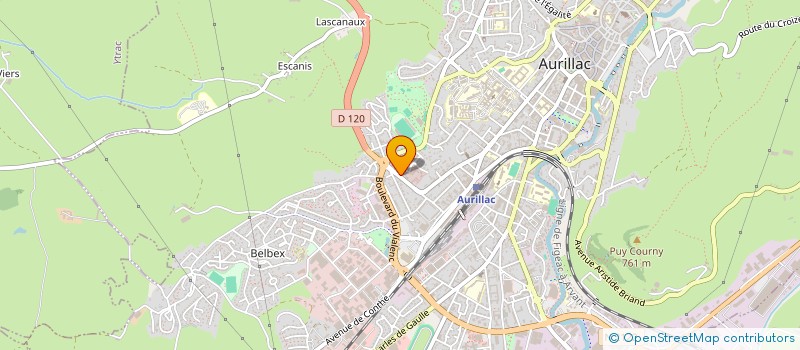 localisation de l'entreprise LES LUTINS BLEUS à AURILLAC