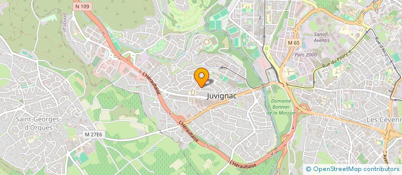 localisation de l'entreprise LES LUTINS DES DAPHNES  JUVIGNAC