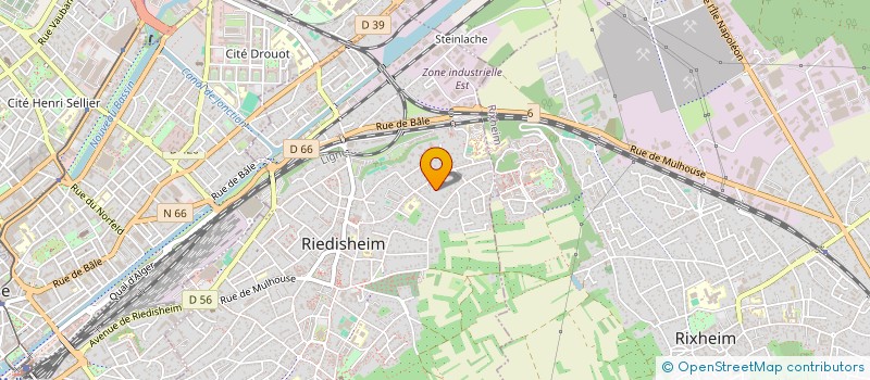 localisation de l'entreprise LES LUTINS ROUGES  RIEDISHEIM