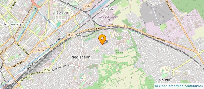 localisation de l'entreprise LES LUTINS VERTS  RIEDISHEIM