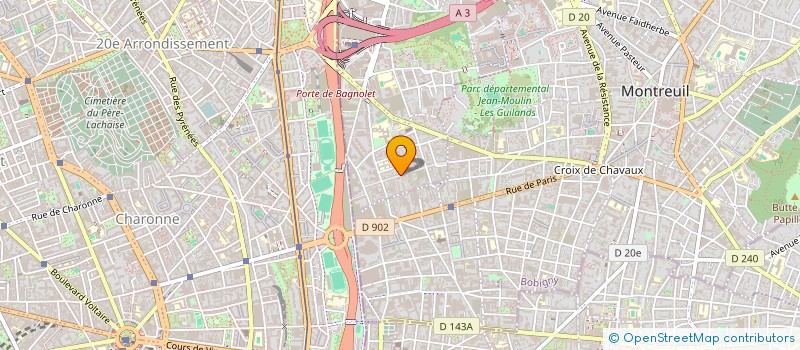 localisation de l'entreprise LES LYLAS à BAGNOLET