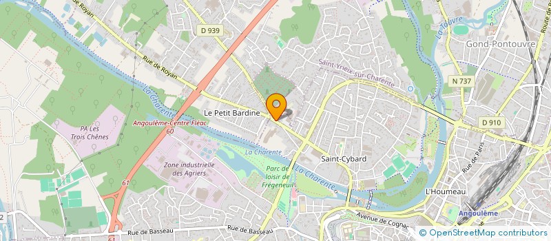localisation de l'entreprise LES LYS à ANGOULEME