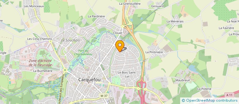 localisation de l'entreprise LES LYS  CARQUEFOU