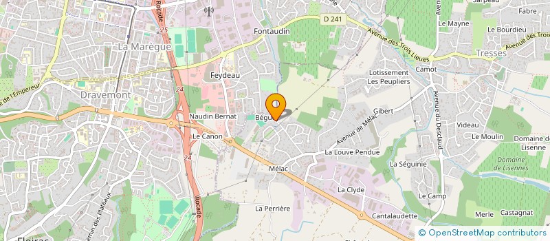 localisation de l'entreprise LES LYS DE BEGUEY  ARTIGUES-PRES-BORDEAUX