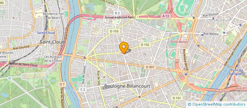 localisation de l'entreprise LES LYS DE BOULOGNE à BOULOGNE-BILLANCOURT
