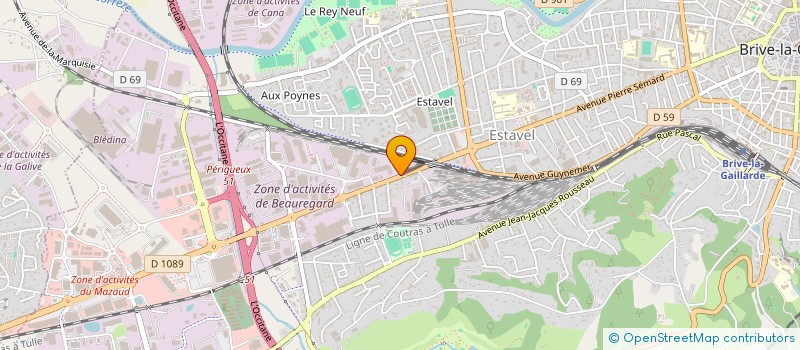 localisation de l'entreprise LES M DESIGN à BRIVE-LA-GAILLARDE