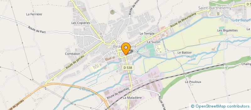 localisation de l'entreprise LES MACONS BEAUREPAIROIS à BEAUREPAIRE