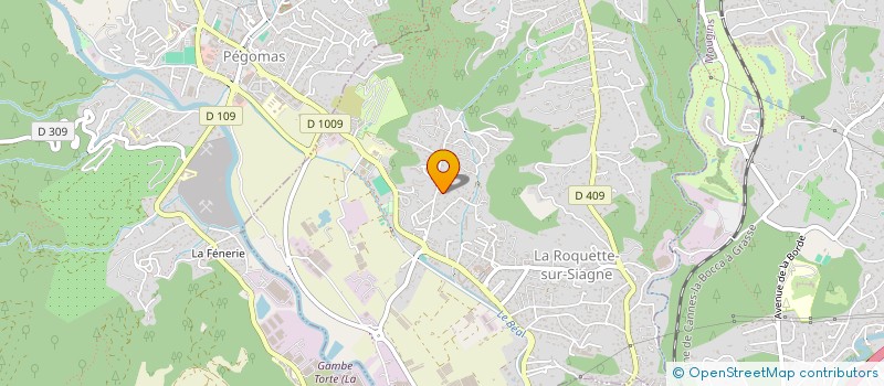 localisation de l'entreprise LES MACONS CONSTRUCTEURS à LA ROQUETTE-SUR-SIAGNE