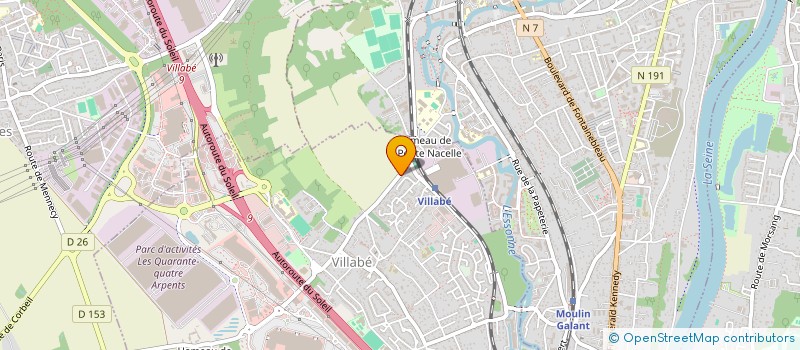 localisation de l'entreprise LES MACONS DE FRANCE - L M F  VILLABE