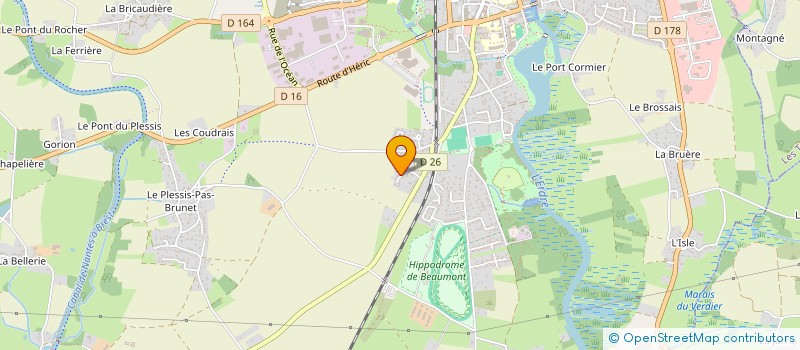 localisation de l'entreprise LES MACONS DE L'ATLANTIQUE  NORT-SUR-ERDRE