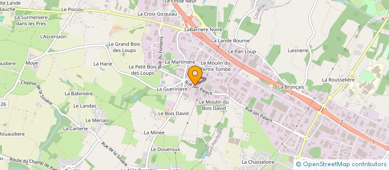 localisation de l'entreprise LES MACONS DE L'OUEST à COUERON