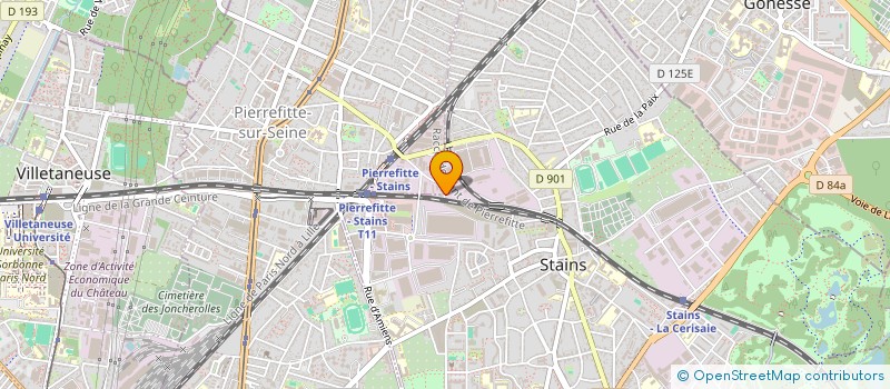 localisation de l'entreprise LES MACONS DE PIERREFITTE  STAINS