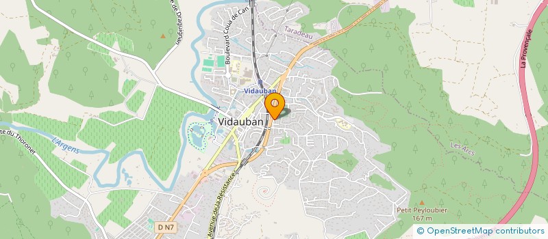 localisation de l'entreprise LES MACONS DE PROVENCE à VIDAUBAN