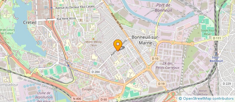 localisation de l'entreprise LES MACONS DU VAL DE MARNE  BONNEUIL-SUR-MARNE