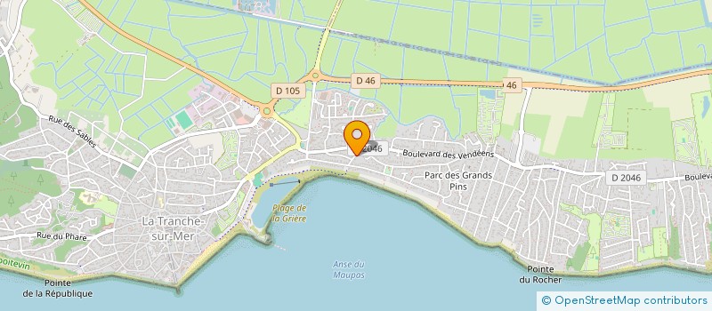 localisation de l'entreprise LES MACONS PICTONS à LA TRANCHE-SUR-MER