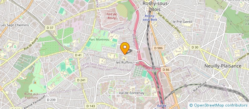 localisation de l'entreprise LES MADECASSES  MONTREUIL