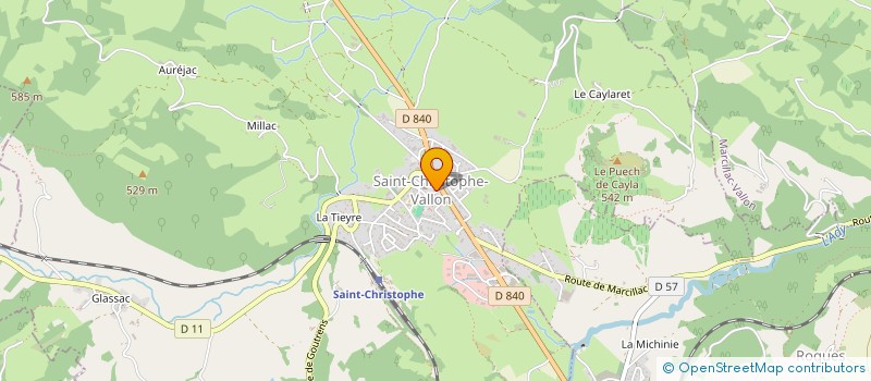 localisation de l'entreprise LES MADONNAS DU JEUDI  SAINT-CHRISTOPHE-VALLON