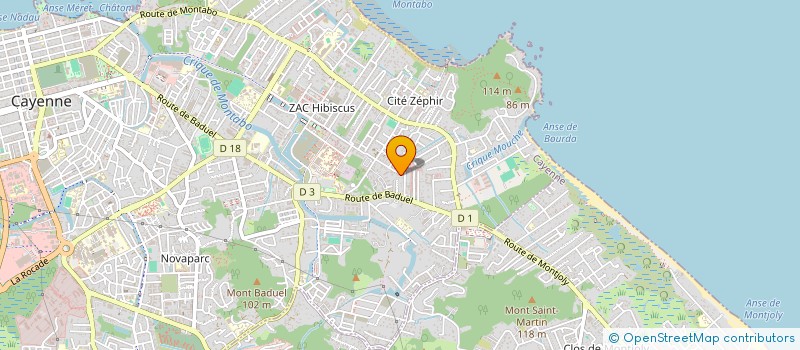 localisation de l'entreprise LES MAG'S  CAYENNE