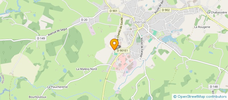 localisation de l'entreprise LES MAGASINS DE BAGATELLE à BOUSSAC