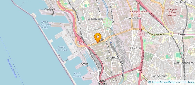 localisation de l'entreprise LES MAGASINS DE PROVENCE  MARSEILLE 15EME