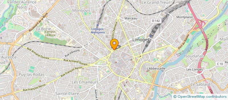 localisation de l'entreprise LES MAGAZINES DE FRANCE à LIMOGES