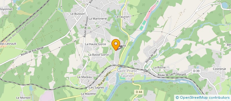 localisation de l'entreprise LES MAGISTERES LEMOVICES FORBANNIS  SAINT-PRIEST-TAURION