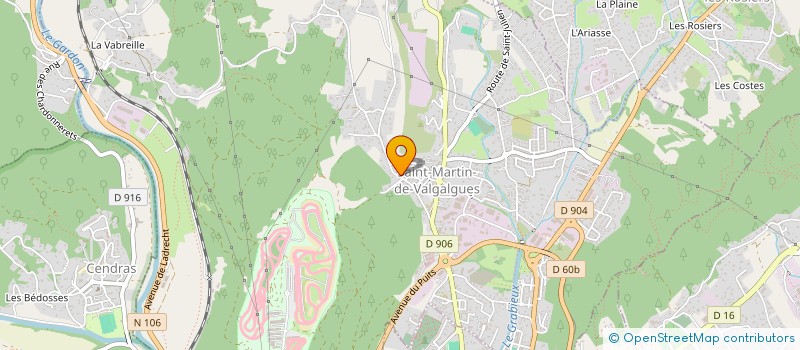 localisation de l'entreprise LES MAGNANS à SAINT-MARTIN-DE-VALGALGUES
