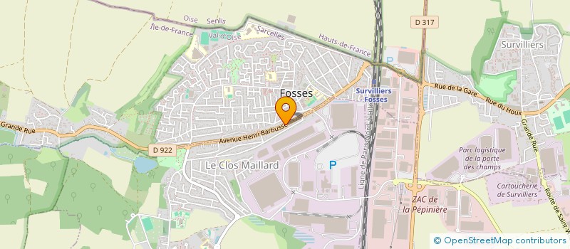 localisation de l'entreprise LES MAGNOLIAS  FOSSES