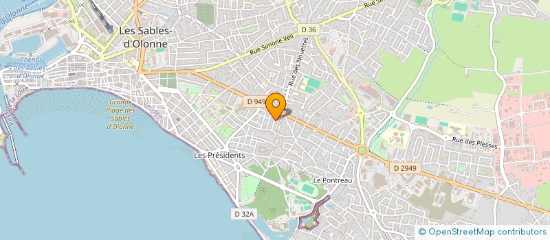 localisation de l'entreprise LES MAGNOLIAS à LES SABLES-D'OLONNE