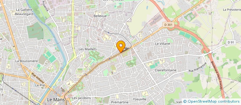 localisation de l'entreprise LES MAILLETS FLEURIS  LE MANS