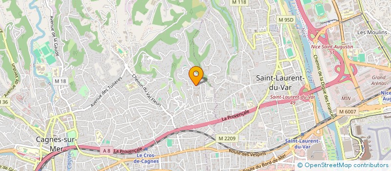 localisation de l'entreprise LES MAINS BALADEUSES à CAGNES-SUR-MER