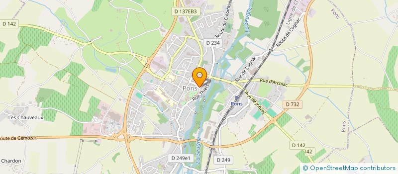 localisation de l'entreprise LES MAINS CREATIVES PONTOISES  PONS