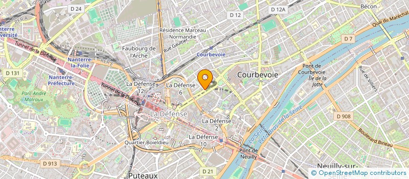 localisation de l'entreprise LES MAINS D'OR à COURBEVOIE