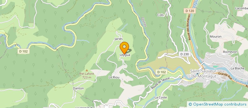 localisation de l'entreprise LES MAINS DANS LA TERRE à SAINT-SAUVEUR-DE-MONTAGUT