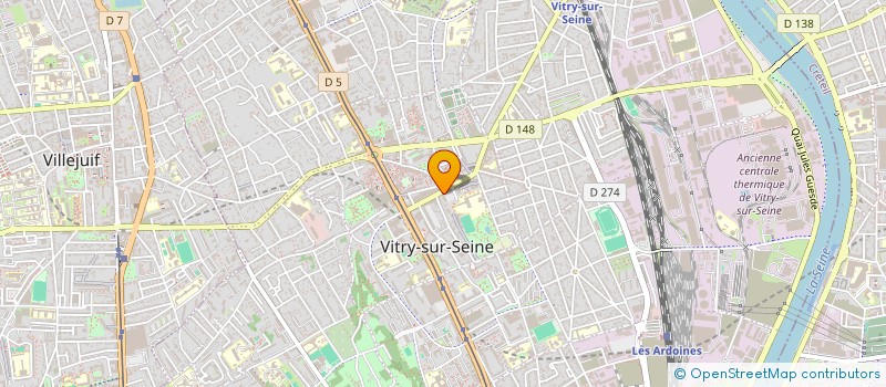localisation de l'entreprise LES MAINS DANS LA TERRE à VITRY-SUR-SEINE
