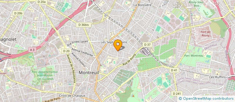 localisation de l'entreprise LES MAINS DANS LES NUAGES à MONTREUIL