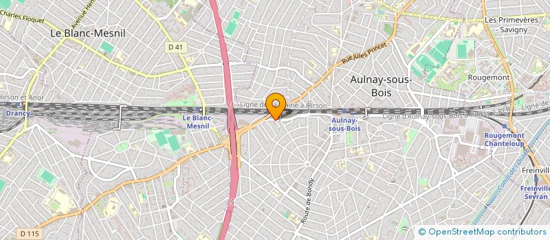 localisation de l'entreprise LES MAINS DU COEUR à AULNAY-SOUS-BOIS